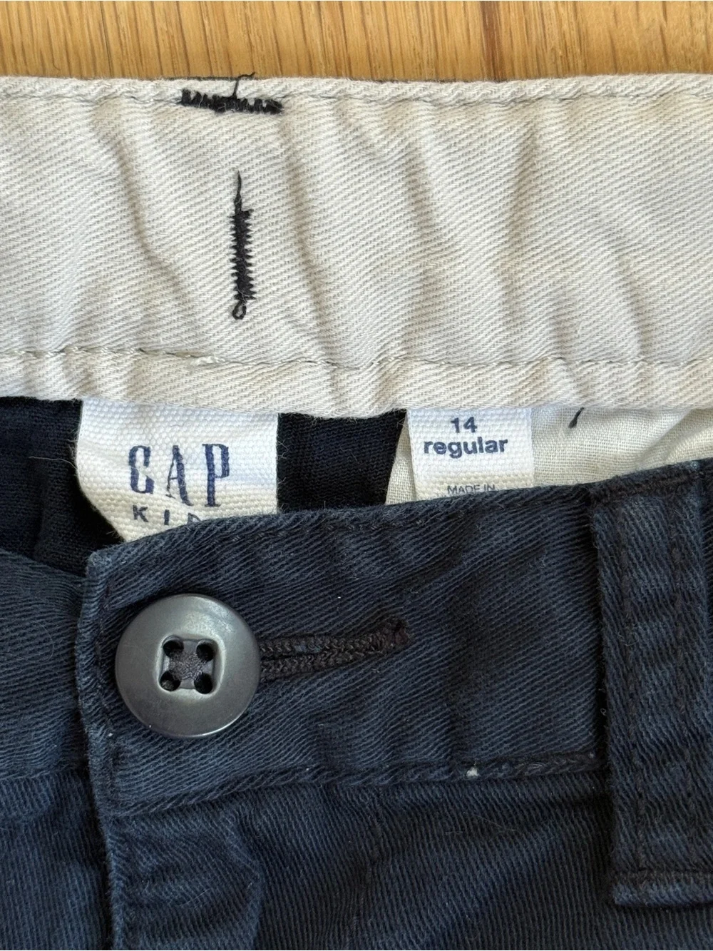 GAP Kids Boys Size 14 Navy Straight Leg Chino Pants Slacks School Uniform